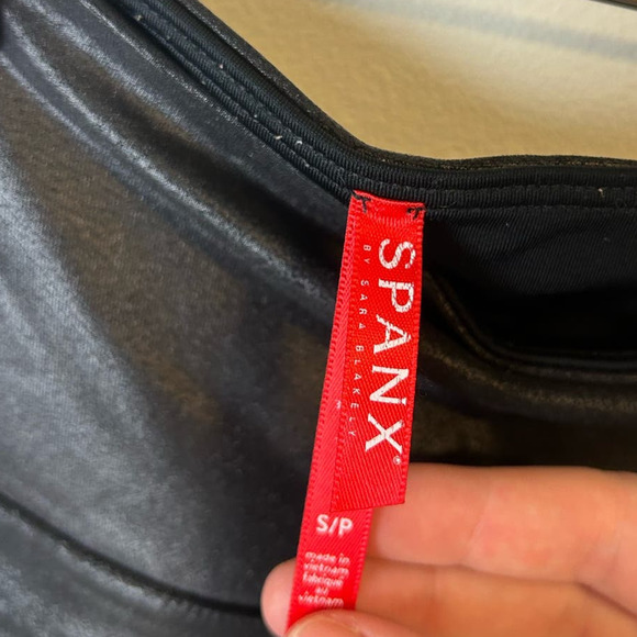 Spanx Faux Leather Leggings High-Waisted Full-Length Pull-On Black Size Small - Picture 6 of 6